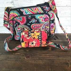 Vera Bradley Crossbody And Wristlet